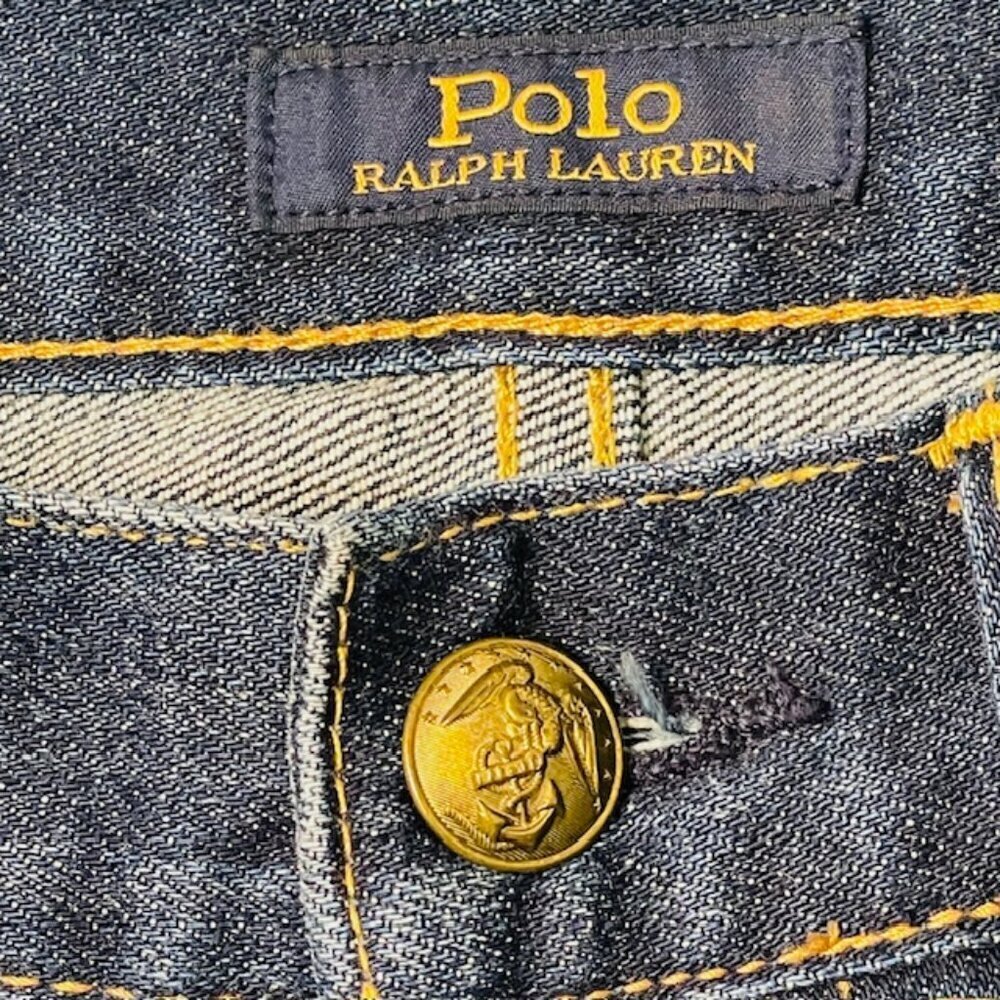POLO Ralph Lauren Jeans THE WAVERLY STRAIGHT CROP Embellished Military Style 28 - Picture 5 of 10